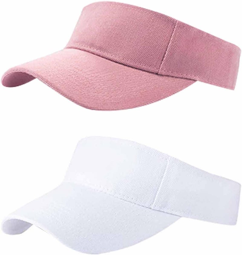 AZJ Store Sun Visor Hats for Women Men Adjustable UV Protection Outdoor Sports Golf Running Sun Caps - Image 1